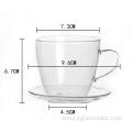 Glass coffee cup tea cup set